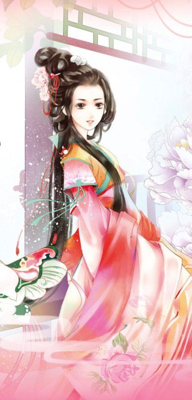很唯美的古典风格QQ皮肤女生