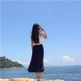海边唯美意境女生背影头像