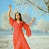 红衣女子唯美女生头像