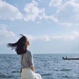 清新的海边女孩唯美QQ头像