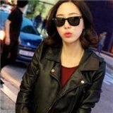 超拽帅气的潮流黑皮衣QQ女生头像