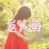 带字EXO的个性女生QQ头像