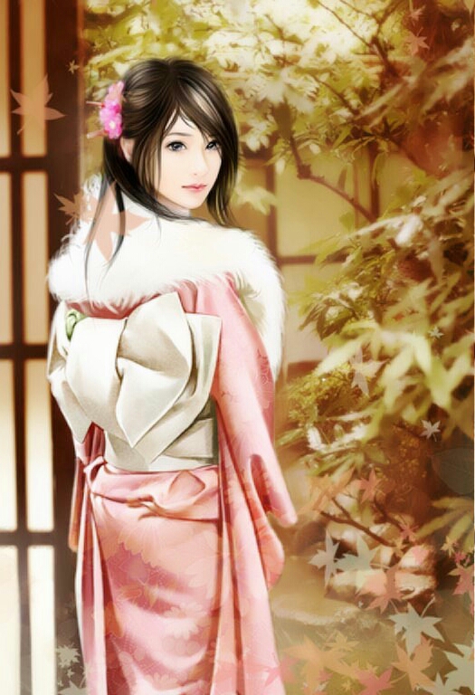 手绘古装女子