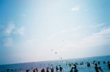 海她很美。