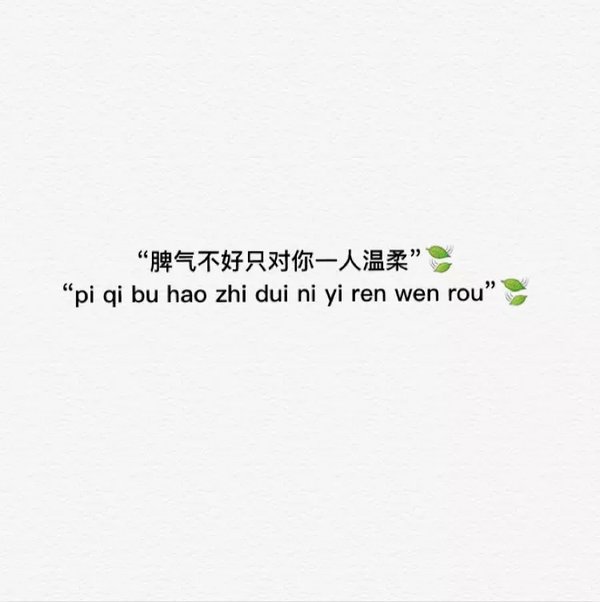 脾气不好，只对你一个人温柔