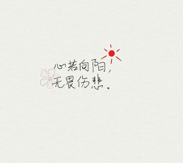 心若向阳，无谓悲伤