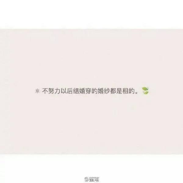 不努力，以后结婚穿的婚纱都是租的