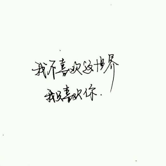 我不喜欢这世界，我直喜欢你
