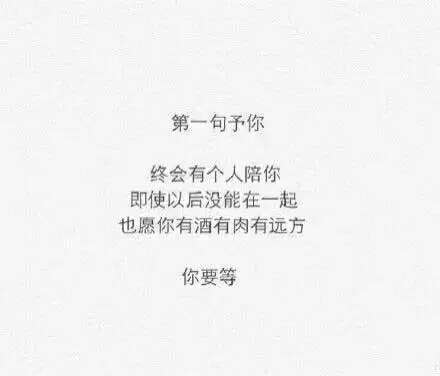 终会有个人陪你 用整段青春去爱你