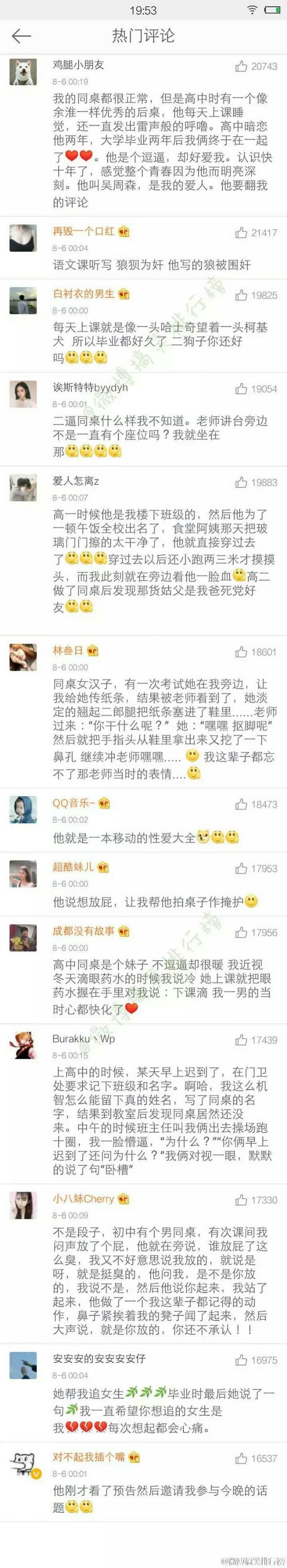 你暗恋过你同桌吗？