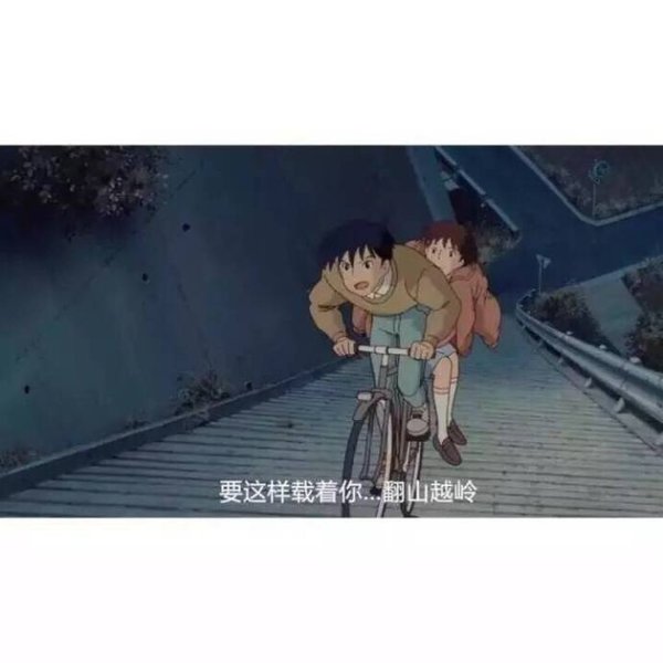 我载着你，翻山越岭