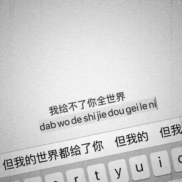 我把我的全世界都给了你