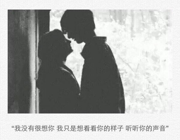 我没有很想你，我只是想看看你的样子，听听你的声音