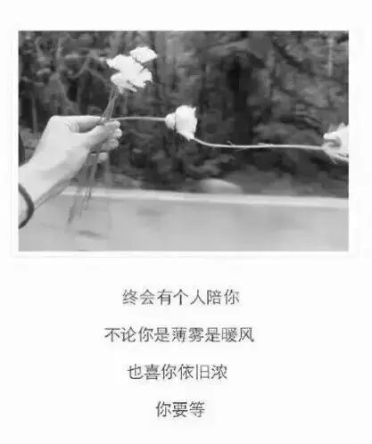 终究会有个人陪你一生